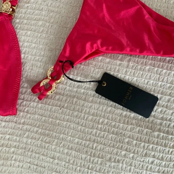 NWT Sommer Swim SORIYA MAGENTA Pink BALCONETTE BIKINI TOP Cheeky Swim Bottoms - Picture 7 of 9